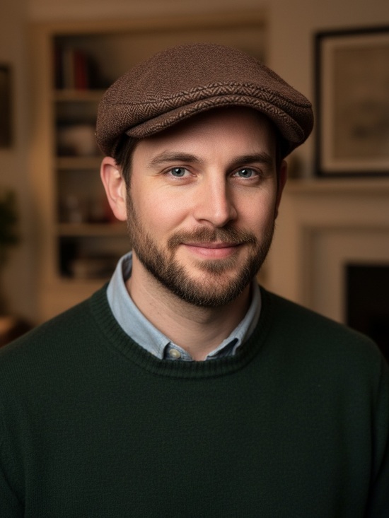 Man of Aran Other - Man of Aran - Ireland Donegal Tweed Herringbone Flat Cap